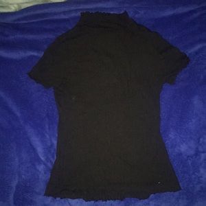 Black Short Sleeved Turtleneck
